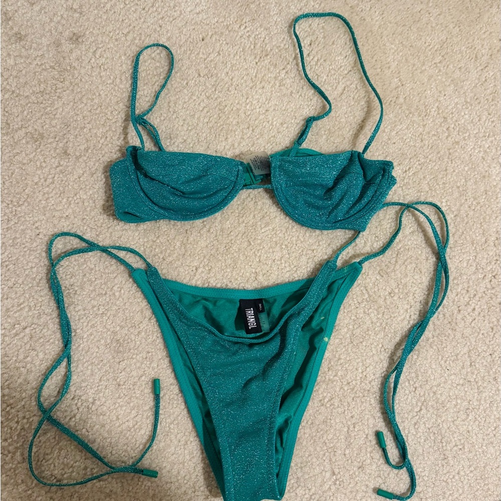 Triangl Swimwear Glittering Teal Bikini